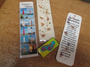 Just a tiny sampling of the many bookmarks left in the library.